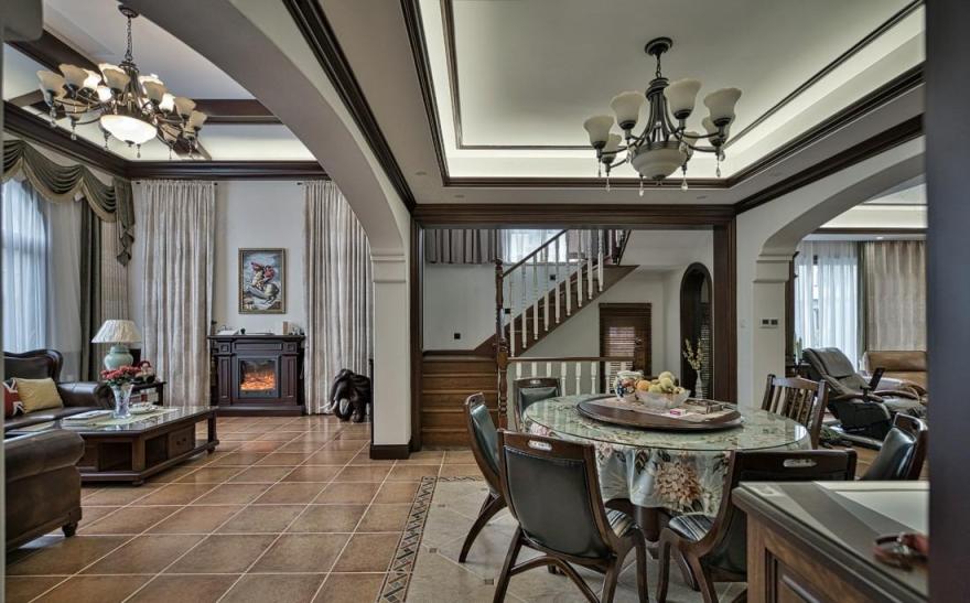 美式家居典范 | 原木浪漫,三客厅设计-13