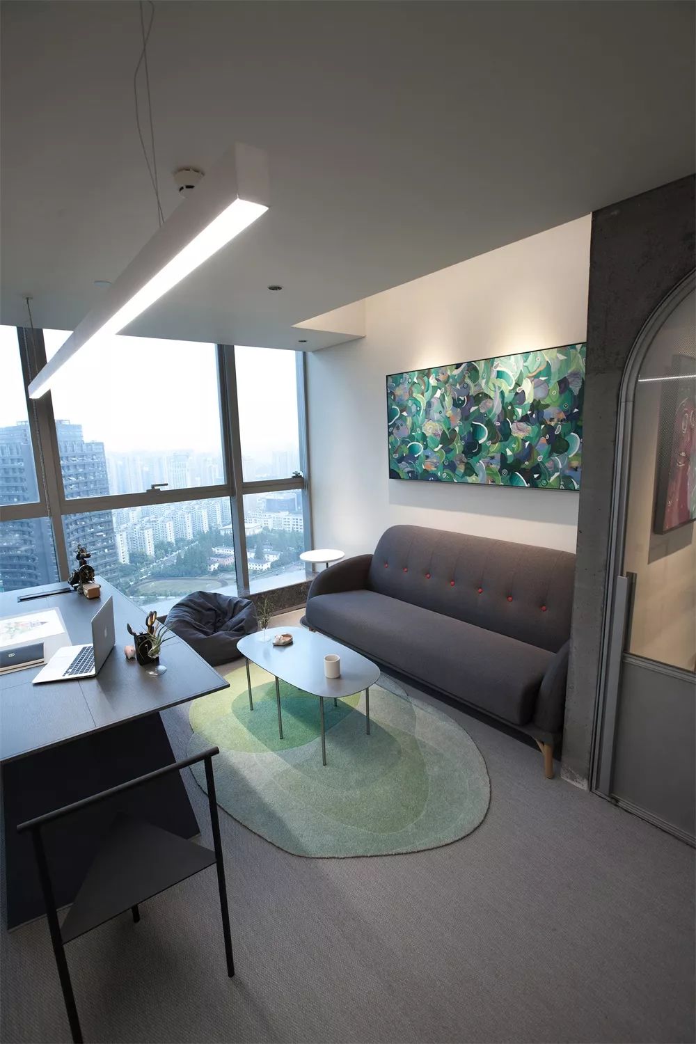 卧野空间设计事务所办公室——自由交流的弧形空间-33