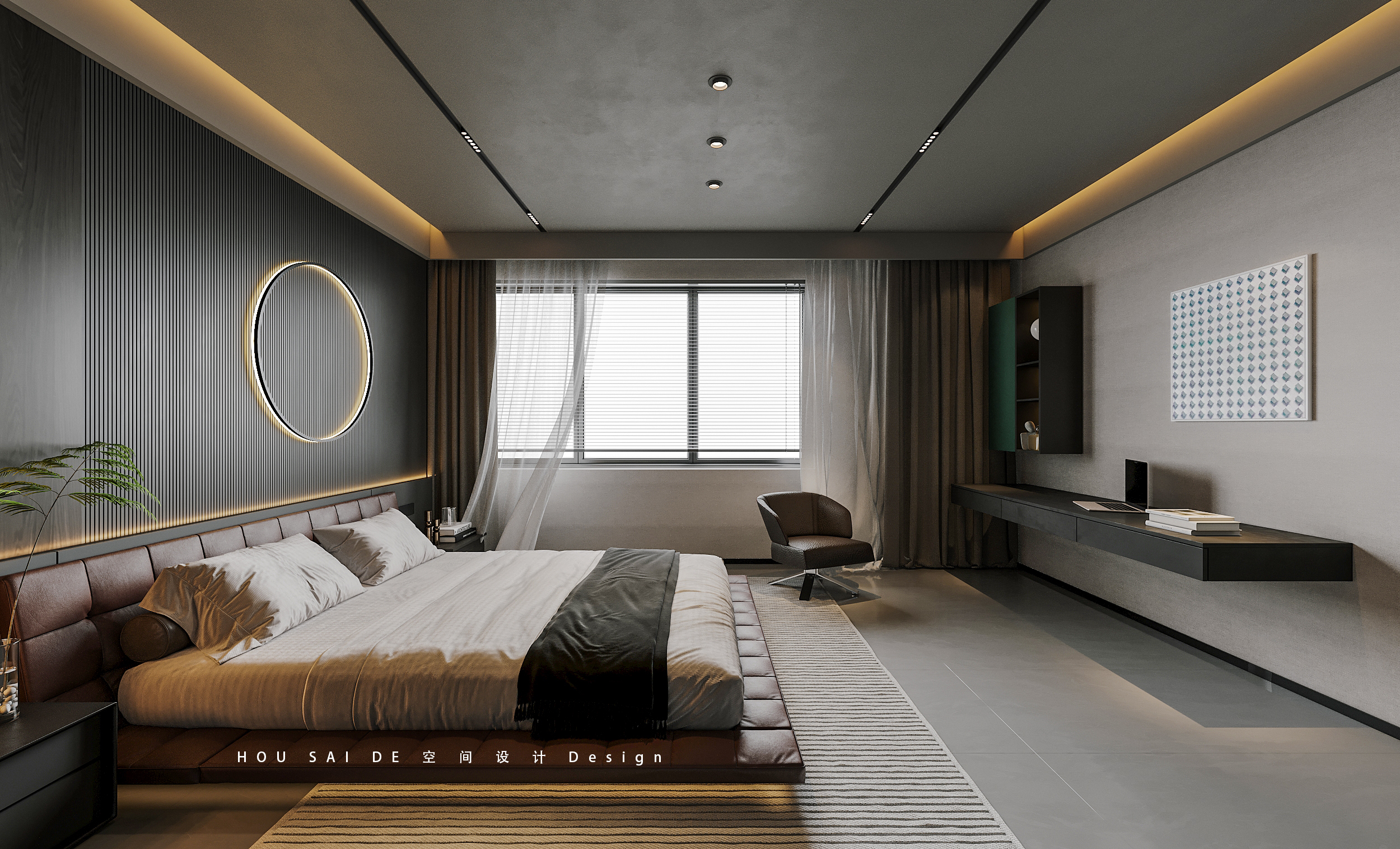 暗黑极简风格室内设计丨中国河北丨HSD 设计林-37