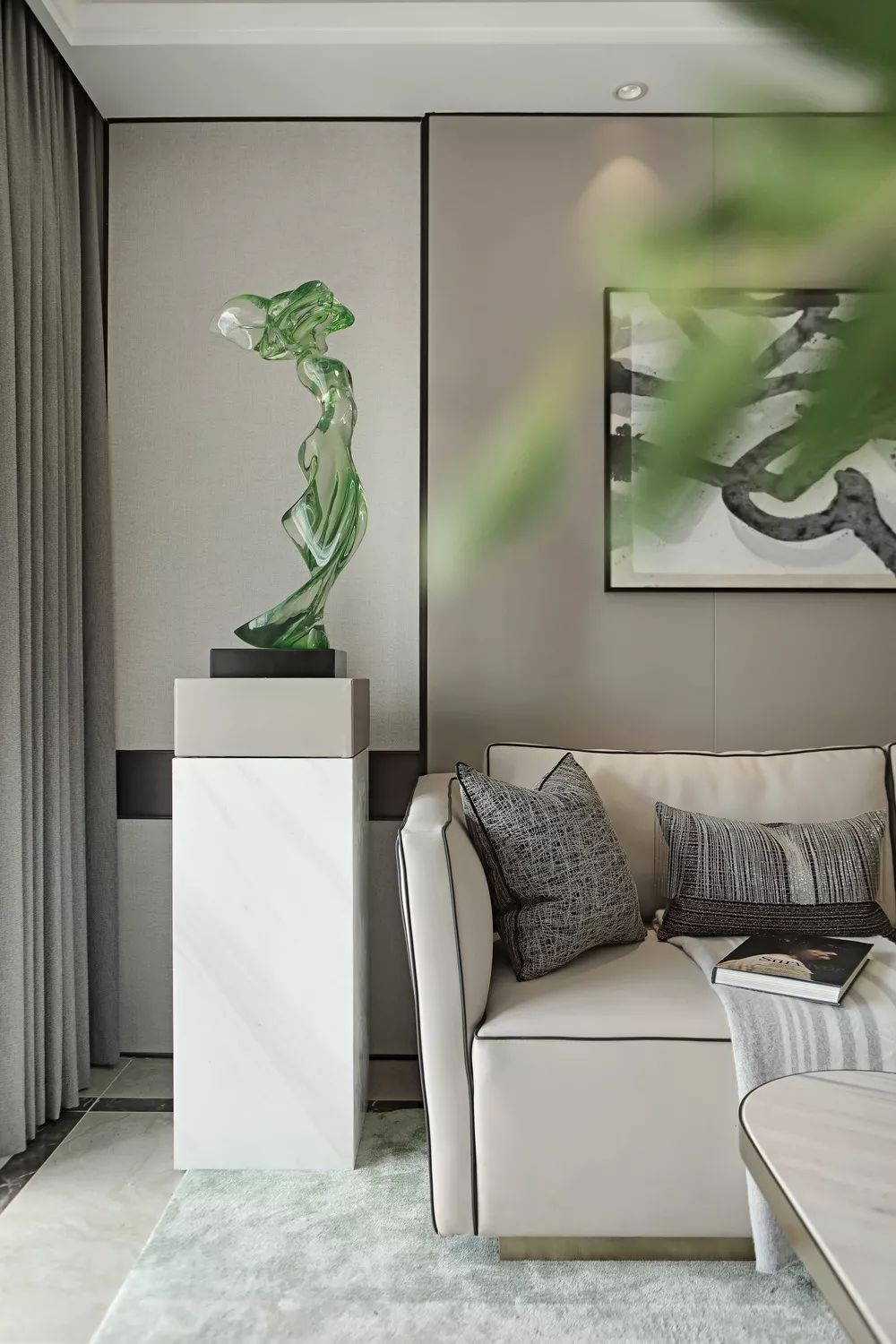 华墨国际设计 | 广州万达城 120㎡样板房，绿色春风拂心弦-19