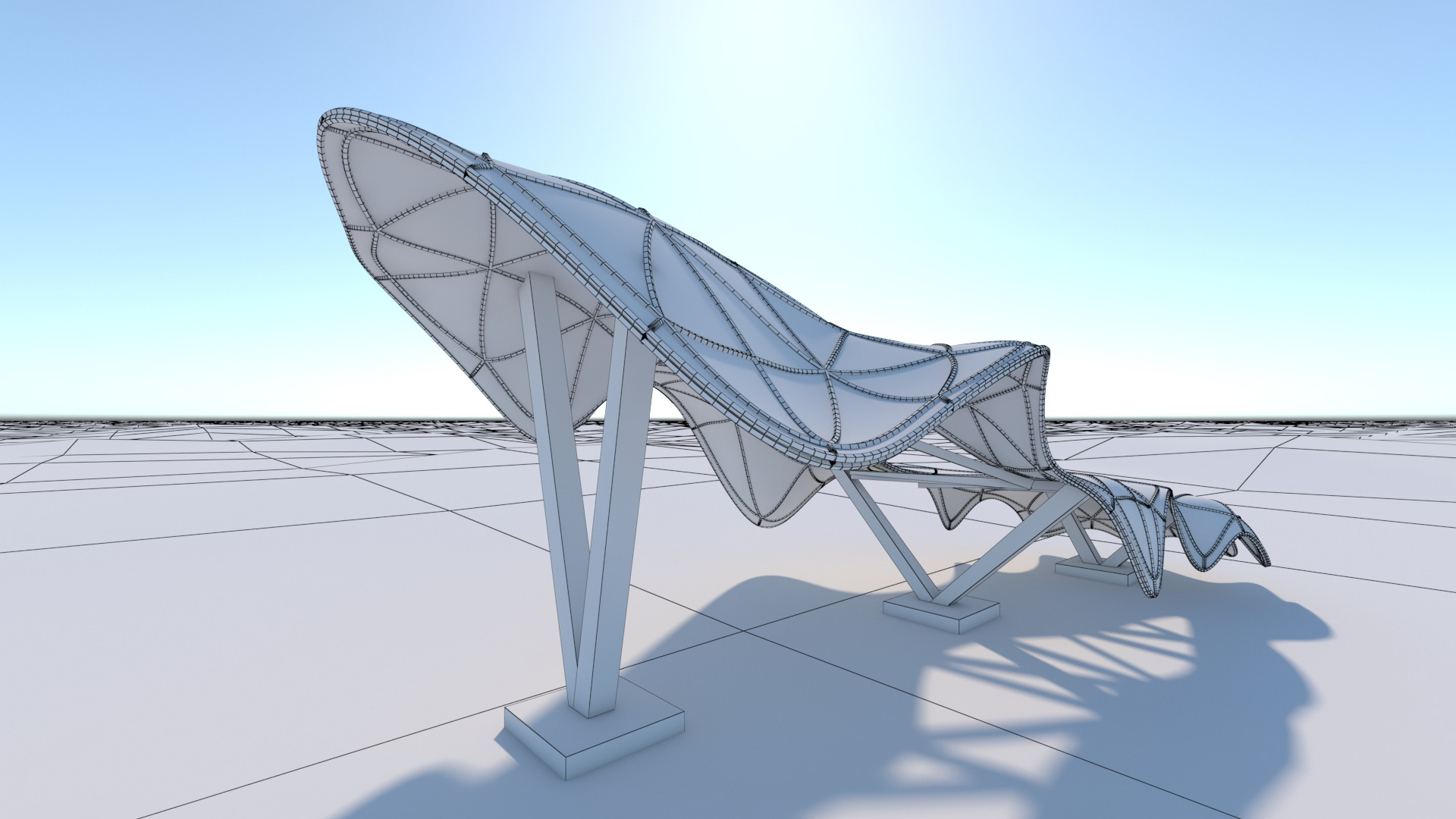 凉棚三维模型有机-9