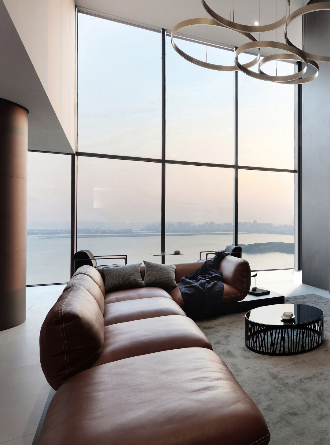 苏州玲珑湾 520m²顶级湖景复式丨中国苏州丨石木空间建筑设计-18