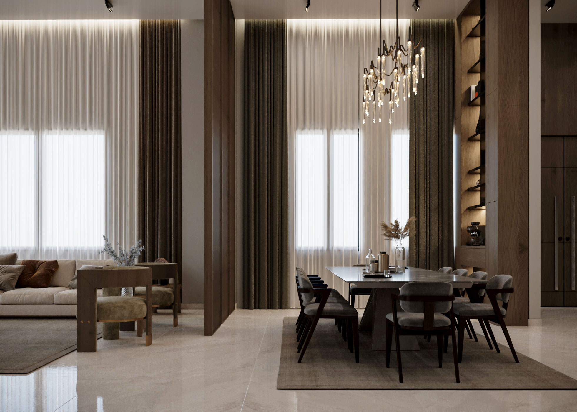 与用餐的侘寂风格一起生活丨Ghanem 设计工作室-7