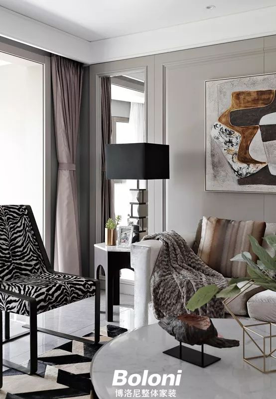 现代新古典的冷艳多彩空间-0