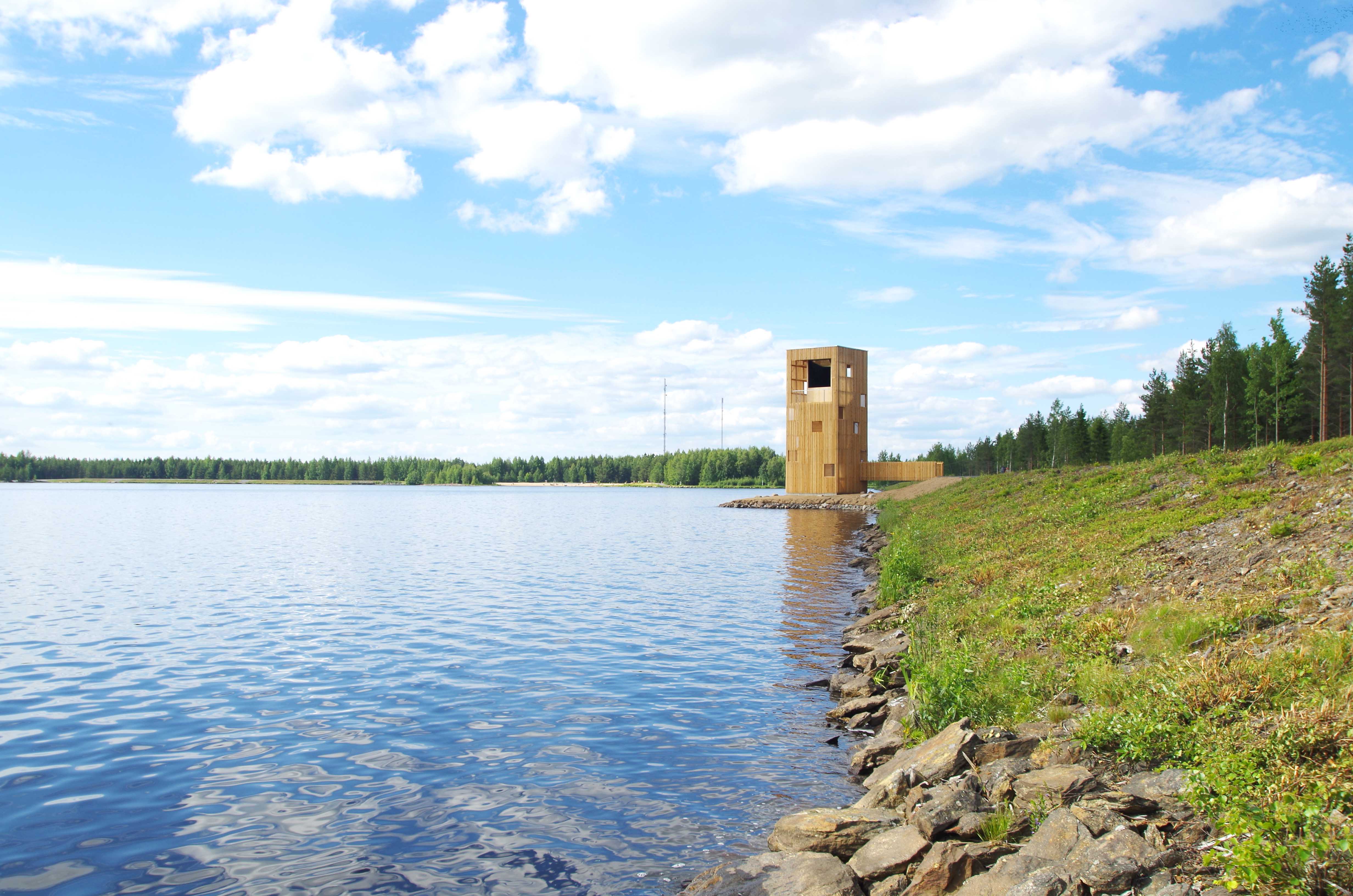 芬兰 Sein joki 市潜望镜塔——木构观景新地标-20