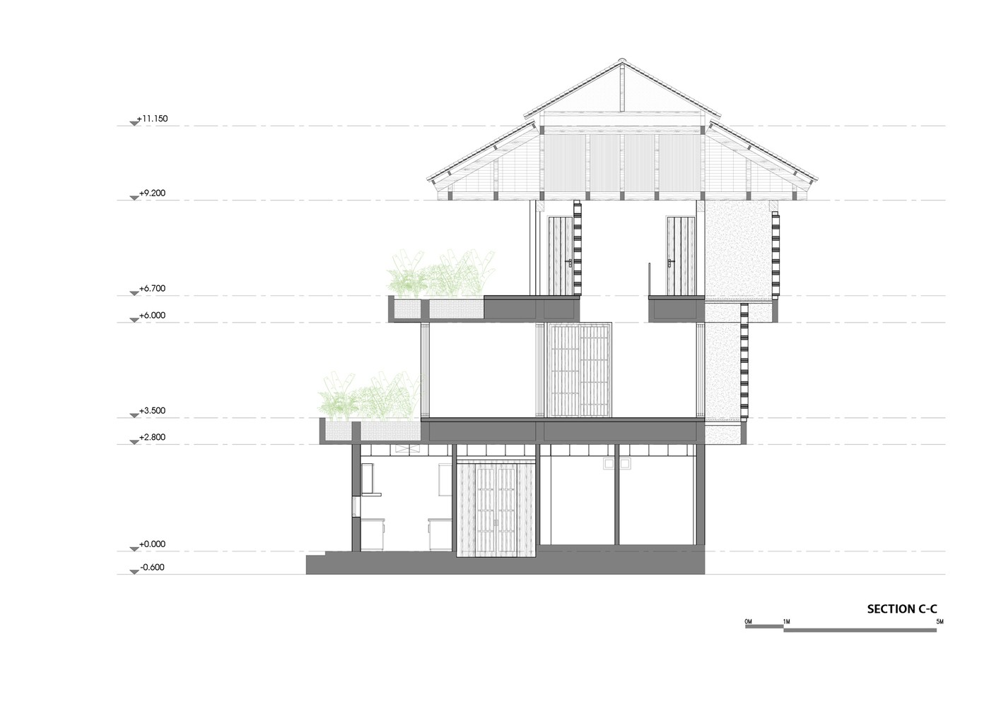 越南阶梯住宅：层层悬挑打造通透室内环境-23
