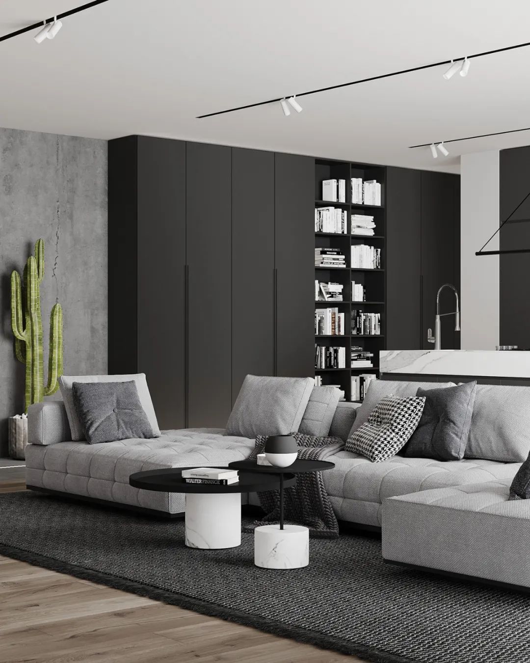 灰色简约空间,黑与白的都市艺术丨HPISD-3