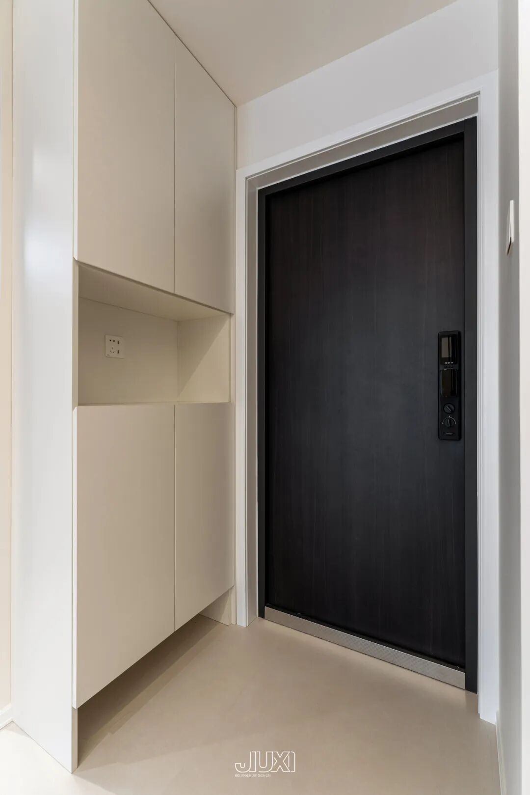 「原创案例」同色系的高级感，可以折叠的厨房解锁光影流动-57