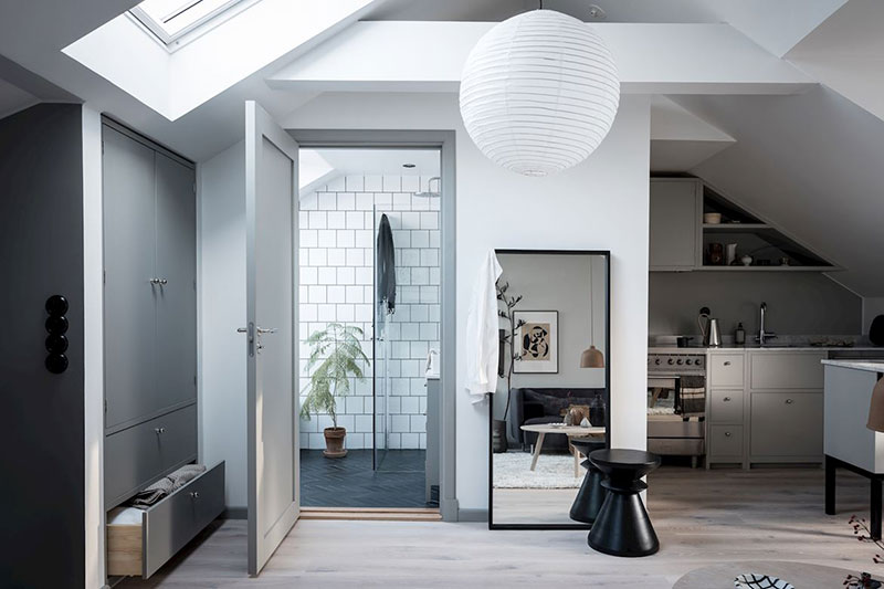 Gothenburg 35 平米时尚阁楼公寓 | 紧凑而功能齐全的单身生活空间-15