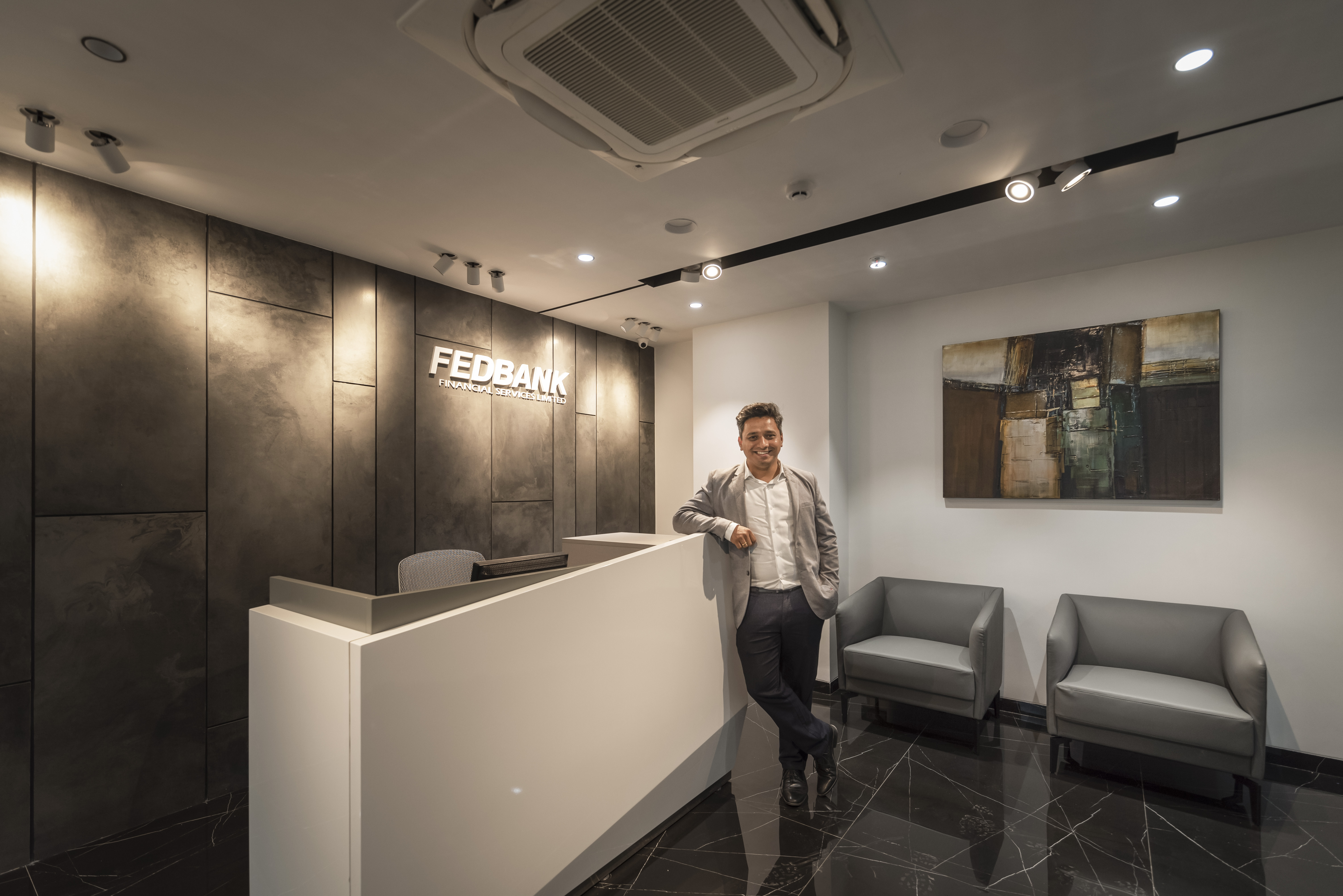 印度 Fedbank 银行总部室内设计-50