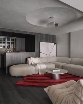 雕琢而成的静居之所住宅

注：Sculpted有经过雕琢的意思 ，Sanctuary有庇护所；安静的地方等意思，House就是住宅、房子这里整体结合起来这样翻译较能体现整体含义如果从更宽泛的建筑相关语境也许简单可译为雕琢风静居住宅  ，但具体需根据实际背景来定 丨印度丨D'WELL