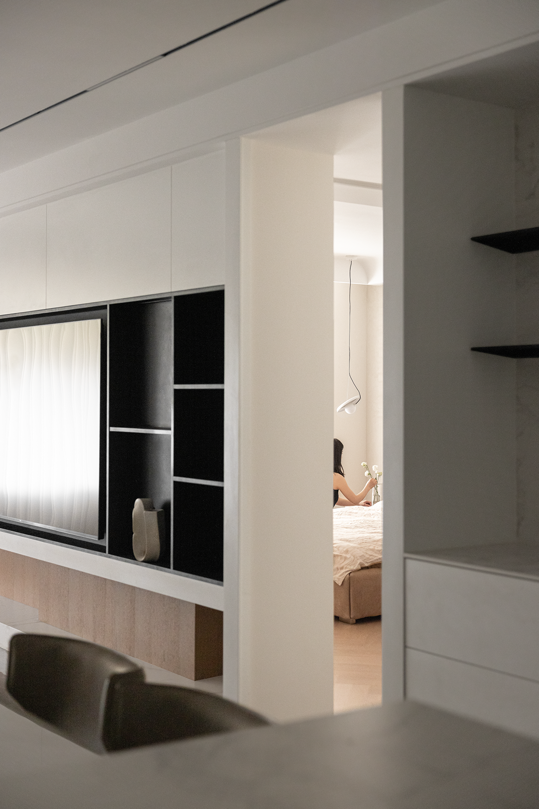 170㎡简约大平层，暖白原木的细腻优雅 | 深零设计-82