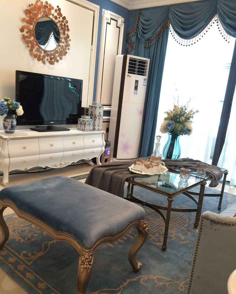 广州衡展江山时代房地产104平米法式浪漫蓝调空间设计-11