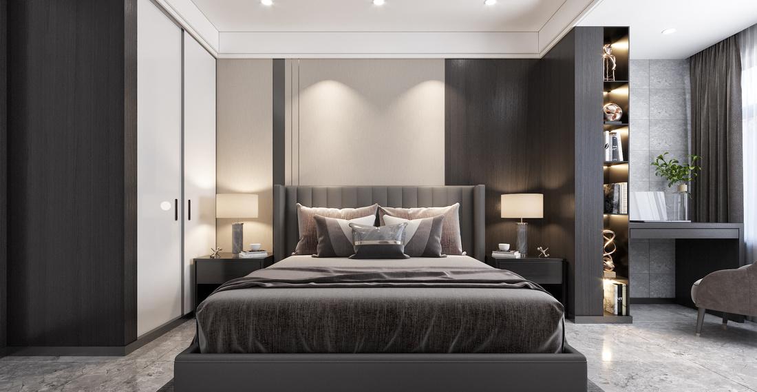 128m²现代简约暖色系-5