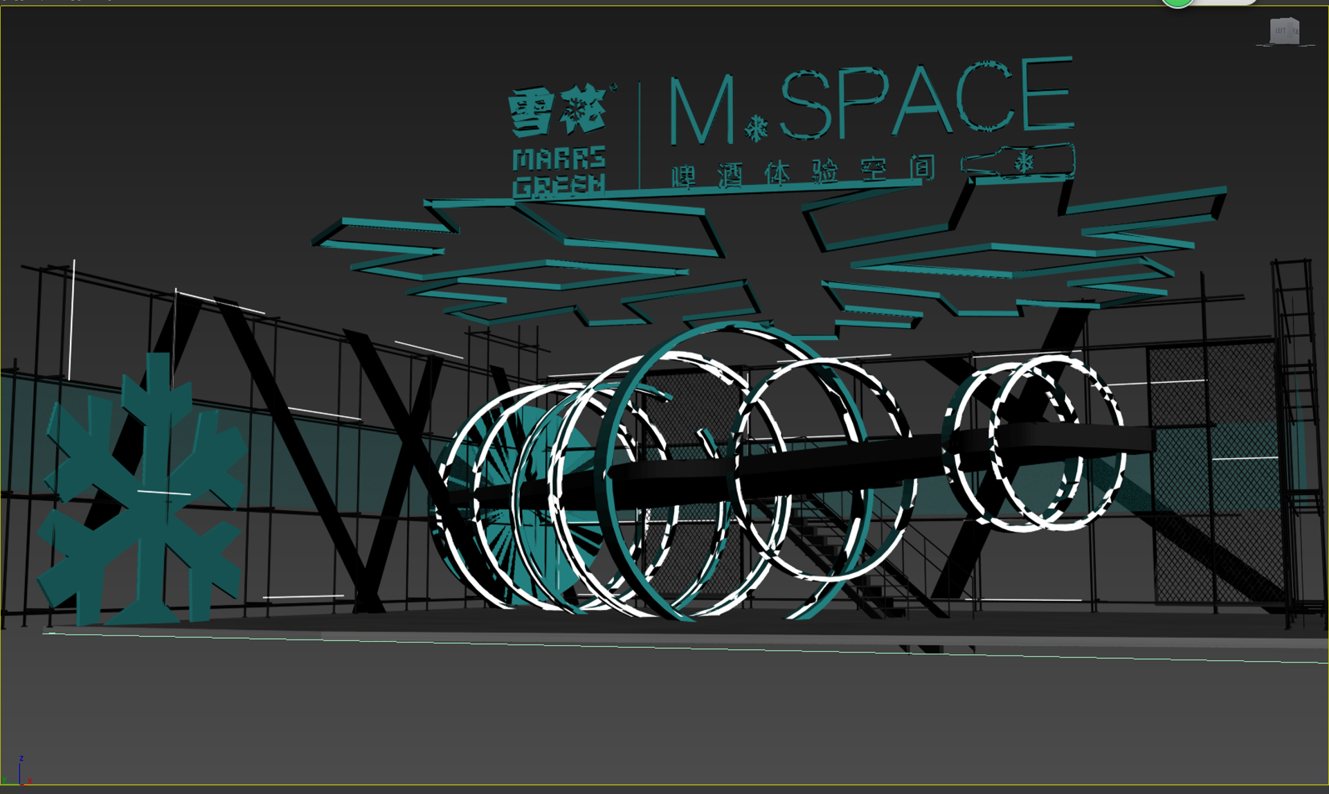 2020 华润雪花马尔斯绿啤酒展台设计-5