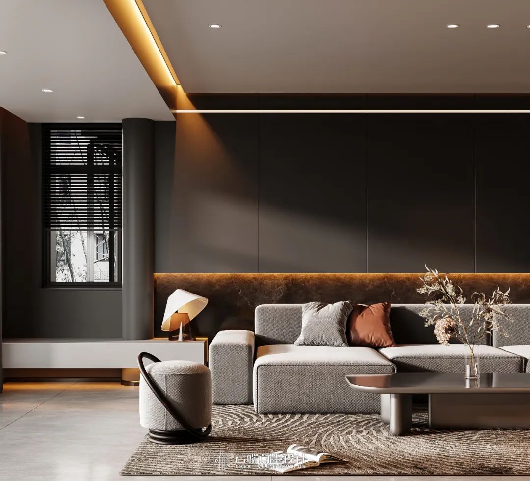 现代风格四居室,沉稳色调与光影艺术的完美融合-29