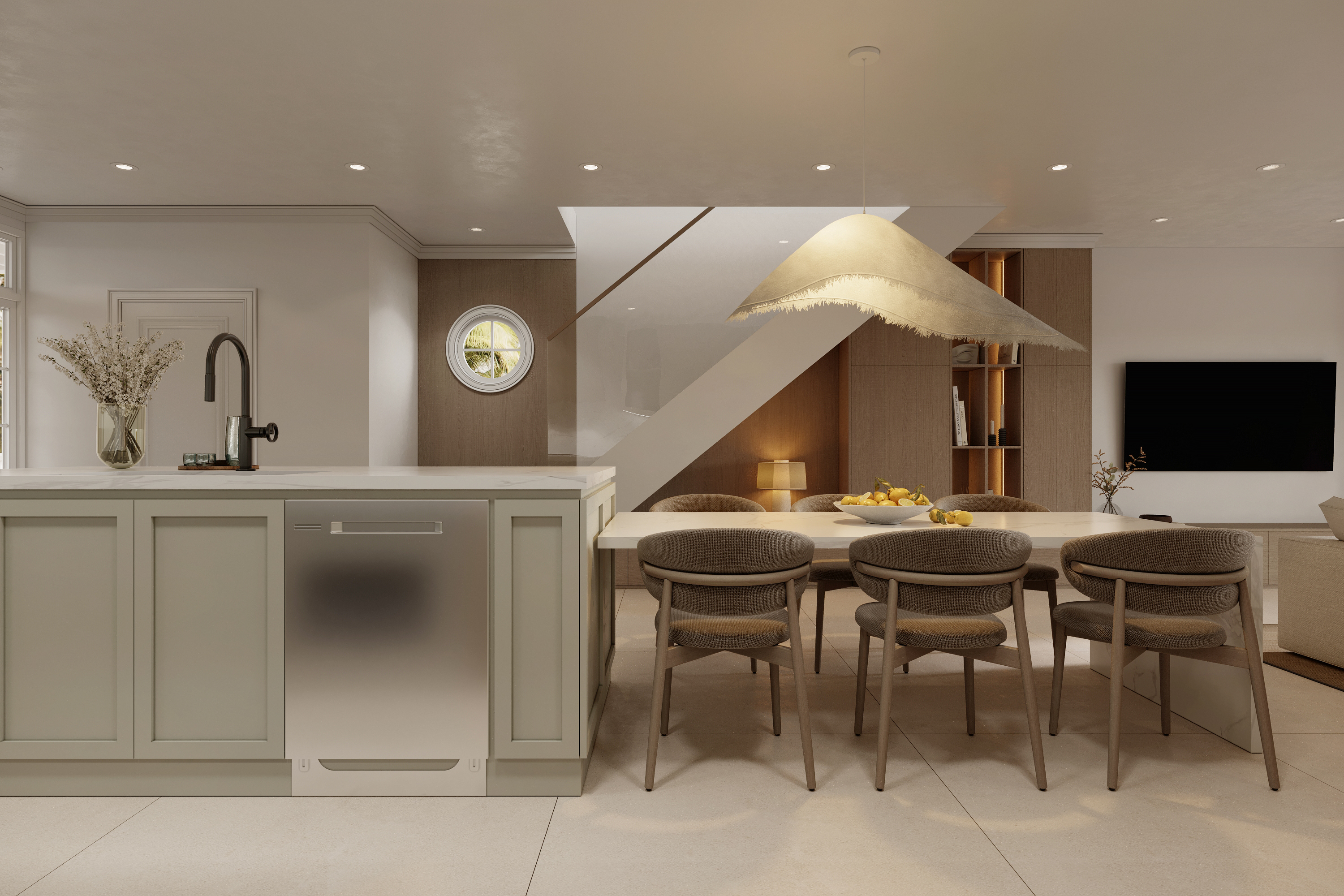 American classic 开放式餐厅-11