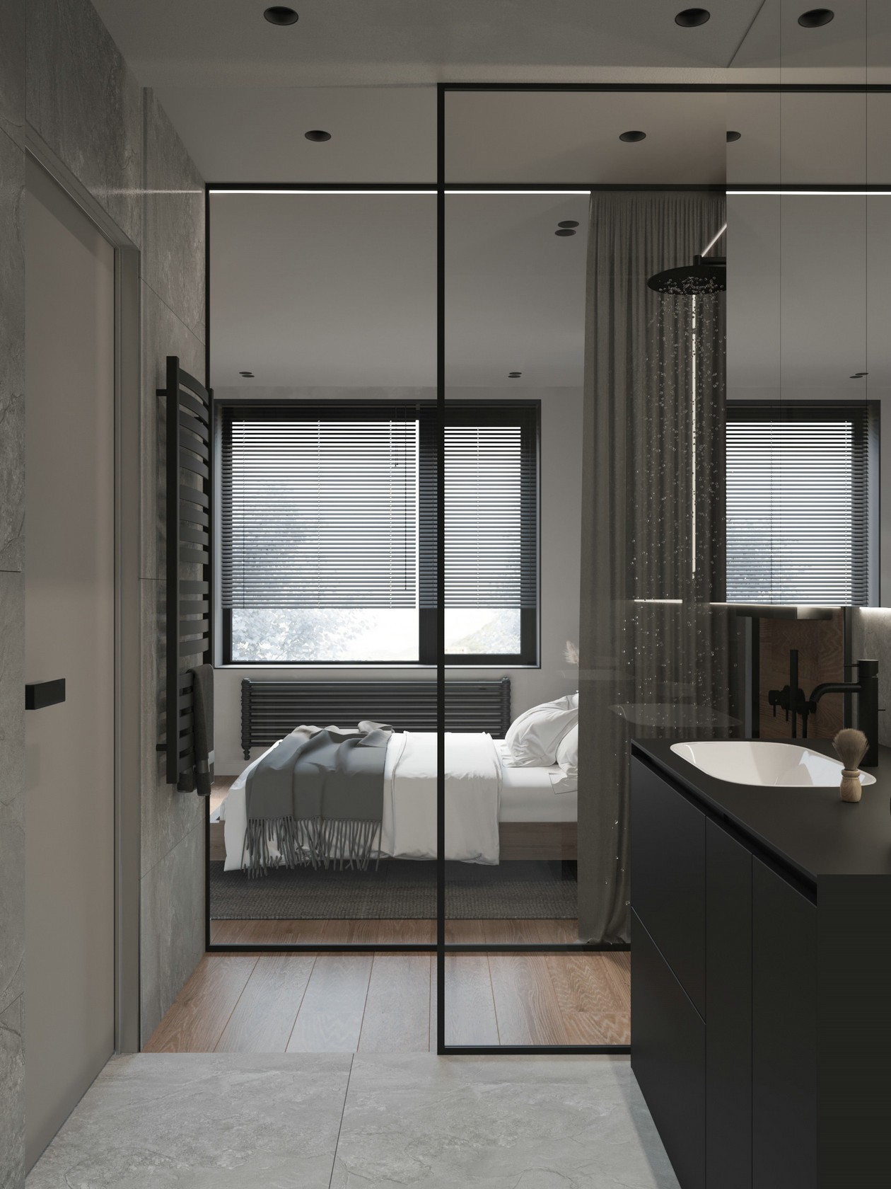 高级色系 现代简约风公寓-21