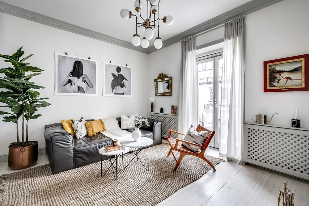 斯德哥尔摩 72 平米公寓，螺旋楼梯与玻璃隔间的完美结合-12