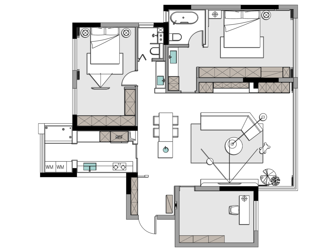 简洁,沉稳,温暖,柔美的空间情绪让人很Chill · 拾光悠然设计-8