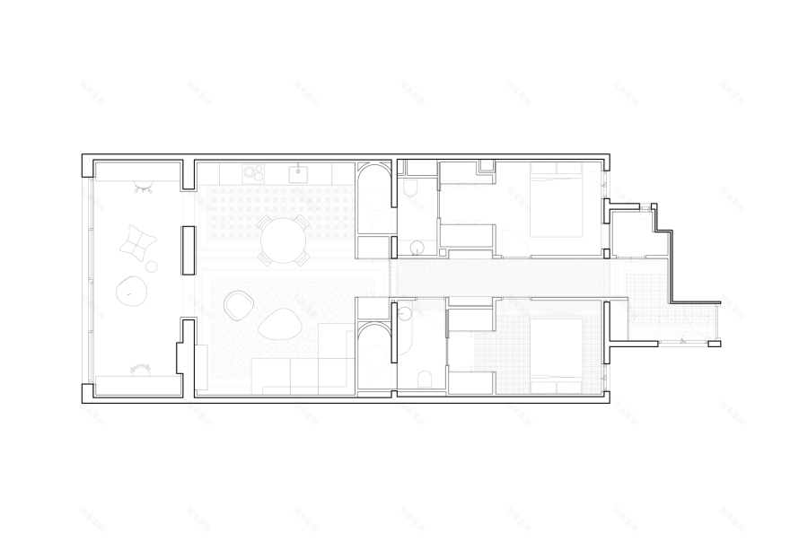 玫瑰金公寓丨西班牙巴塞罗那丨Raúl Sánchez-44