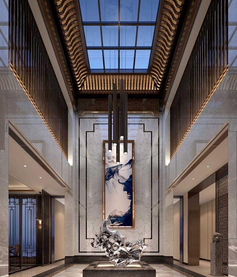 乾唐墅 | 新中式风格的奢华与静谧-7