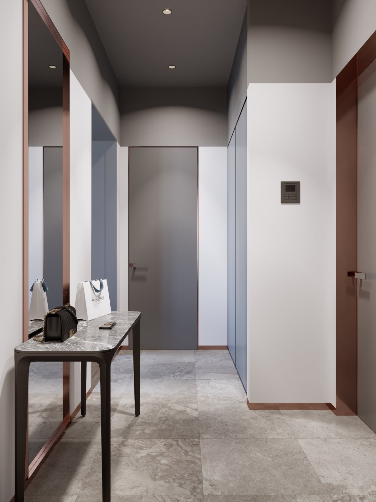 莫斯科暗色调公寓，简约静谧生活氛围-9