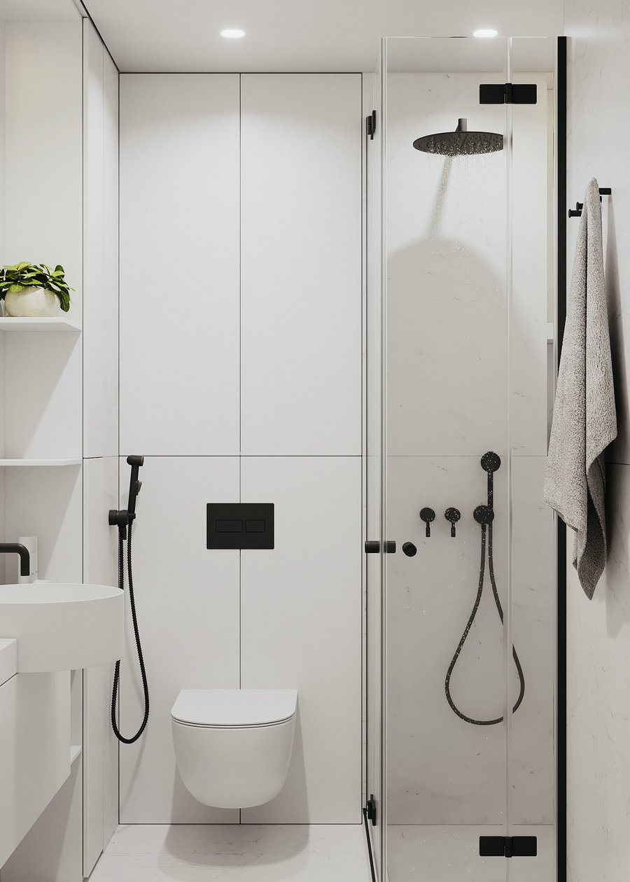 95㎡简约风公寓设计-13