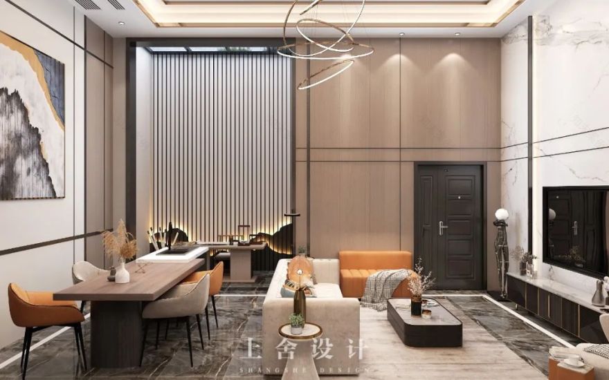 世纪山水现代轻奢设计,美式轻奢生活的典范-9