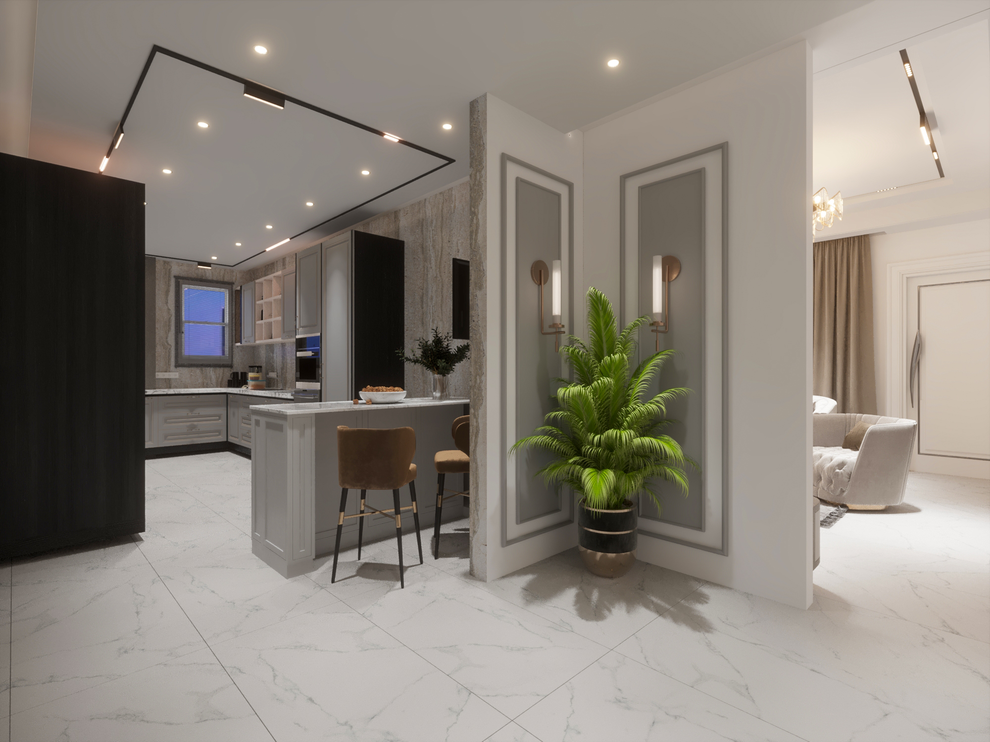 Neo Classic Kitchen Room Villa 180 Meter-1