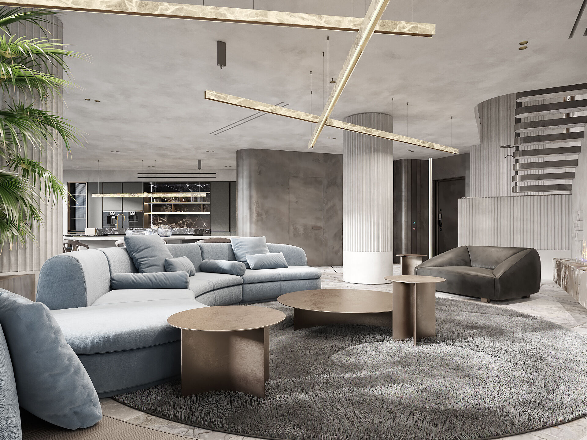 乌克兰极简黑公寓丨乌克兰基辅丨IQOSA-12