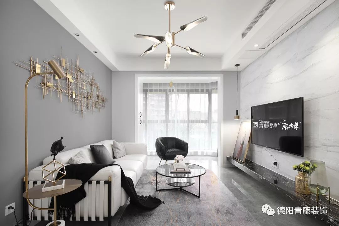 德阳山海天二期 98㎡现代轻奢家居设计-24