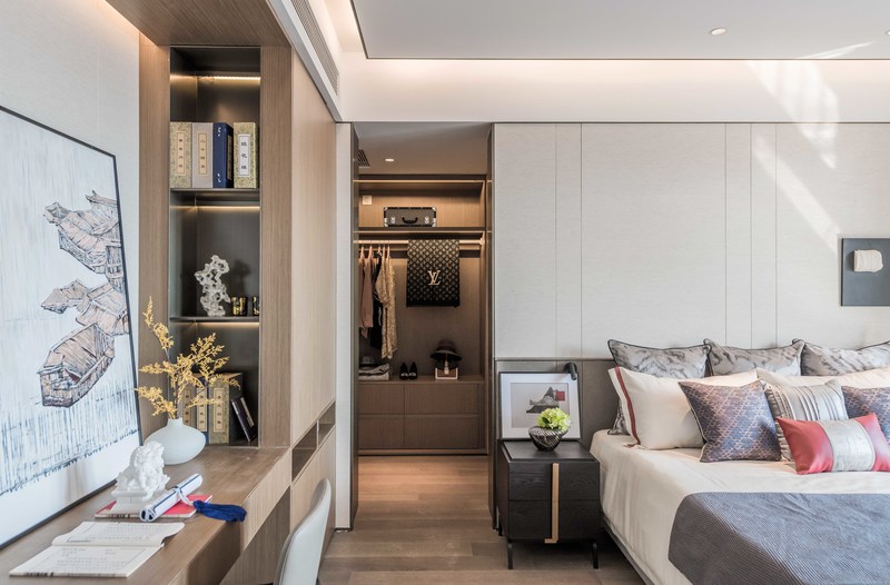 青岛金沙滩高层临海大平层生活示范空间-12