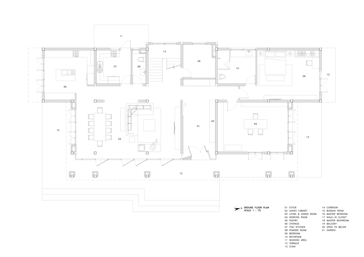 曼谷 500 平米现代家居改造,传统与时尚的完美融合-49