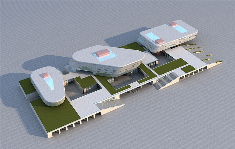 现代都市地标建筑——蓝天会展中心设计案例-16