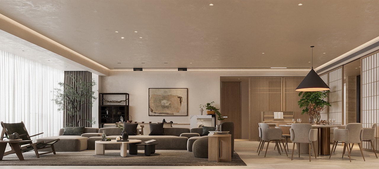 简约风格大平层设计-1