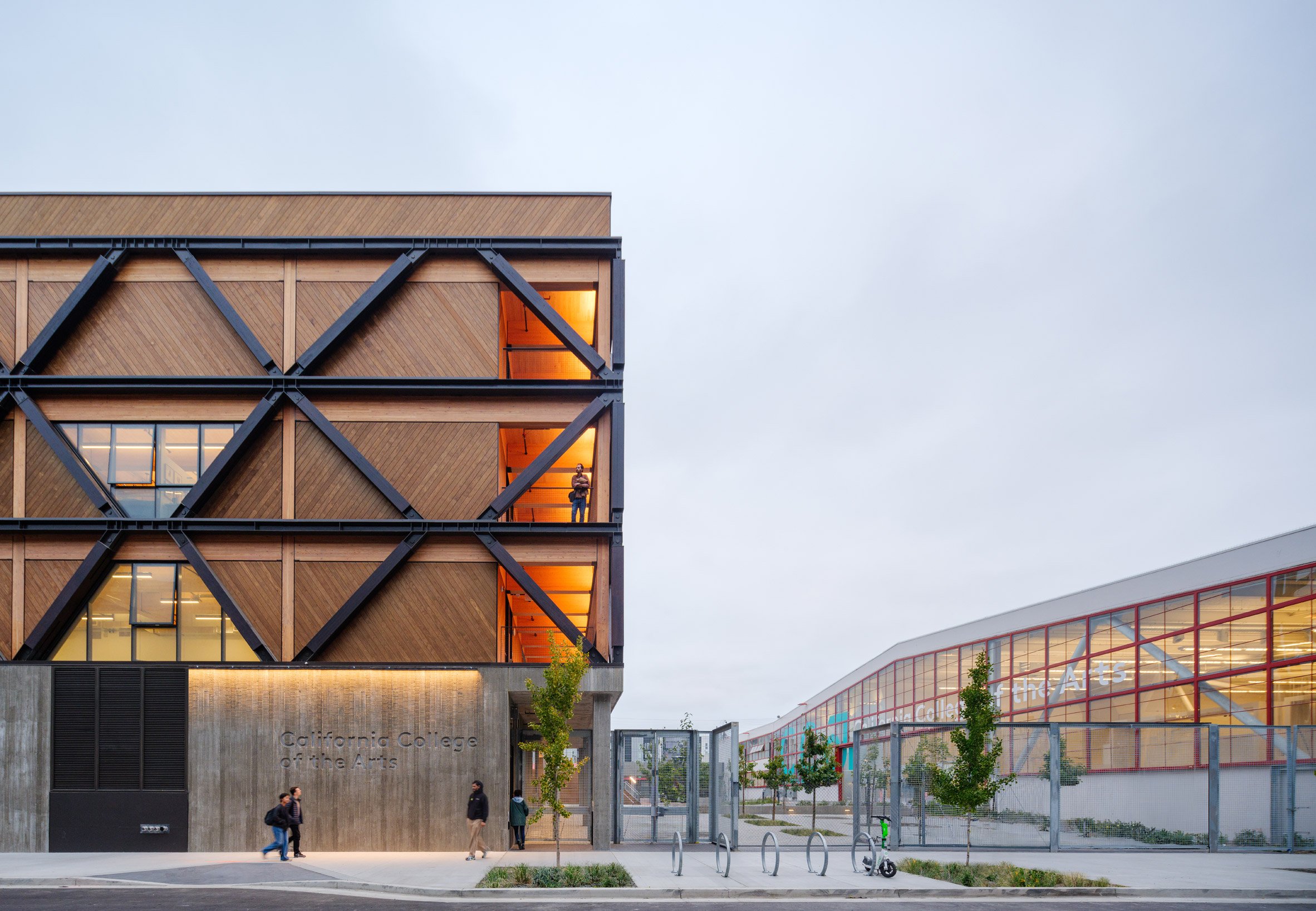 Studio Gang places "eccentric" mass-timber buildings around concrete terrace-11