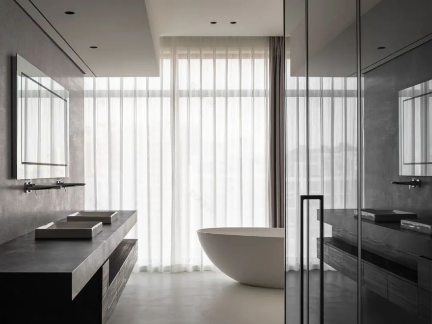 现代极简诗意居所 · 西安浐灞半岛 310㎡顶跃设计丨中国西安丨青马设计-49