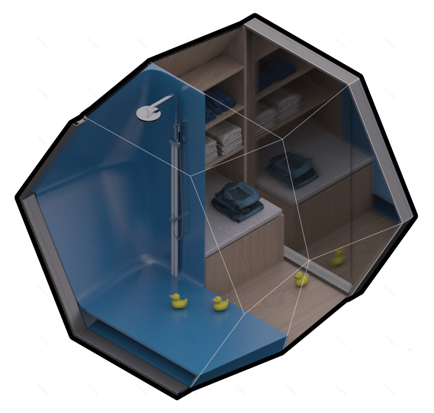 Framlab proposes parasitic hexagonal pods to sleep New York's homeless-28