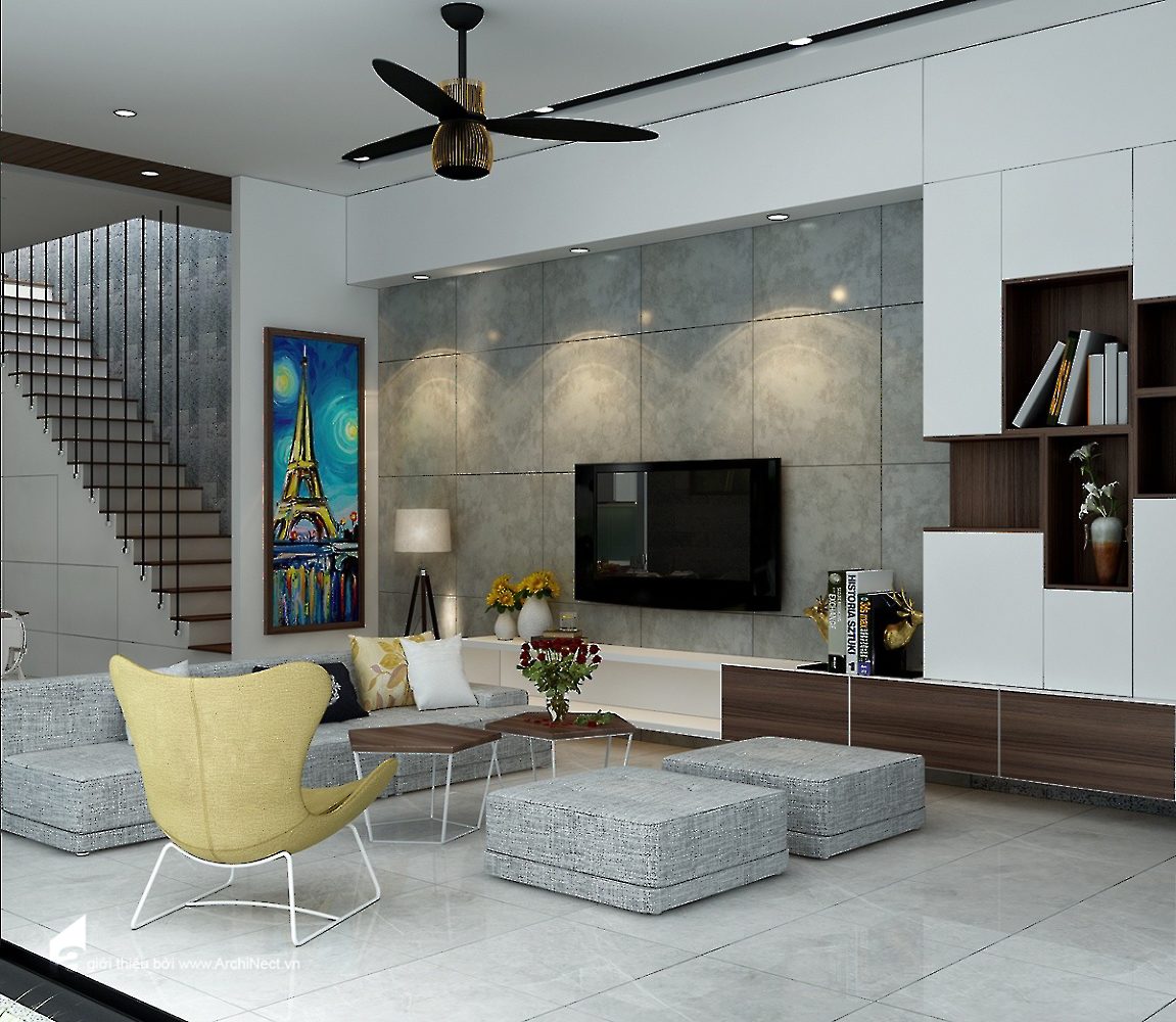 现代越南四层文化画廊设计-16