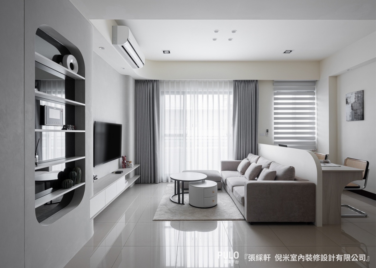 台中4层楼极简灰白色调透天居家装潢丨中国台中丨倪米室内装修设计有限公司-60
