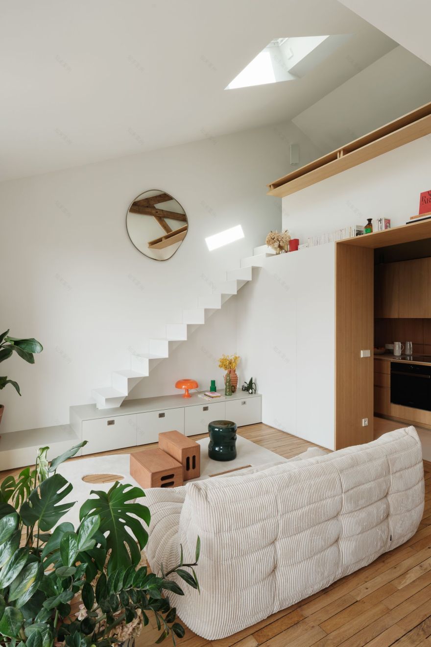 巴黎45平迷你复式公寓改造丨法国巴黎-13