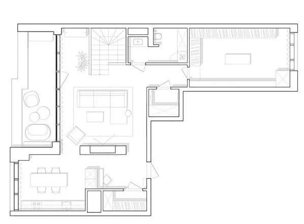 乌克兰基辅 200㎡复式住宅设计-2
