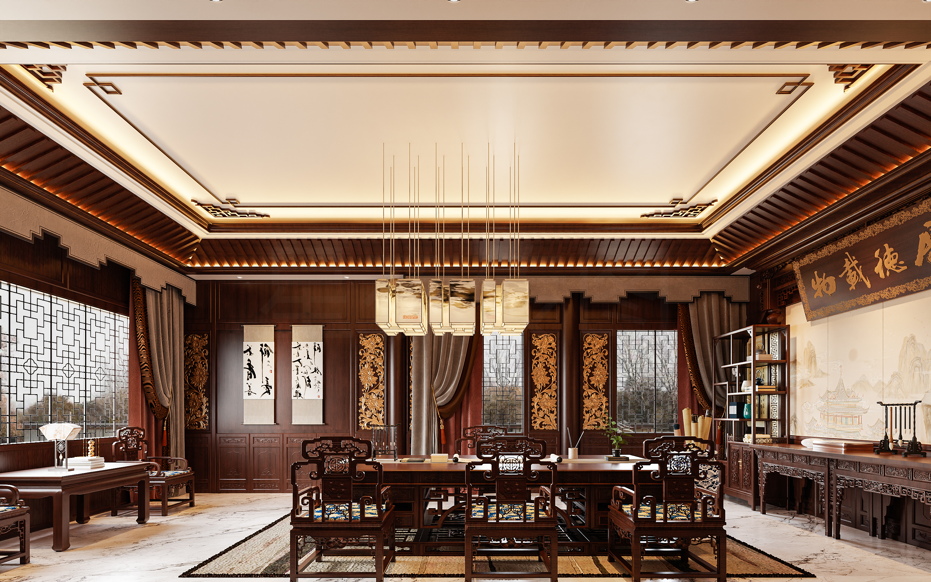 中式会所，传承东方韵味-4