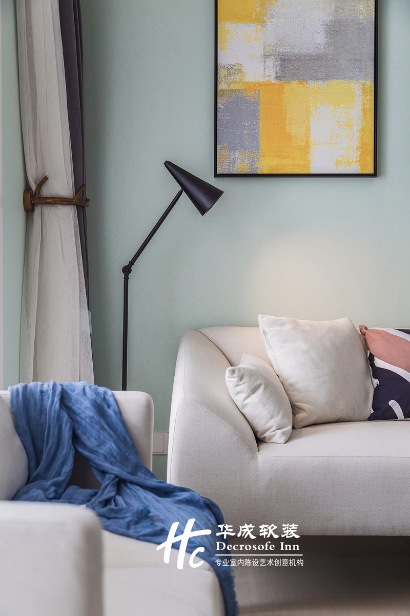 【华成美域设计】吉宝凌云峰阁136㎡ 北欧风-7