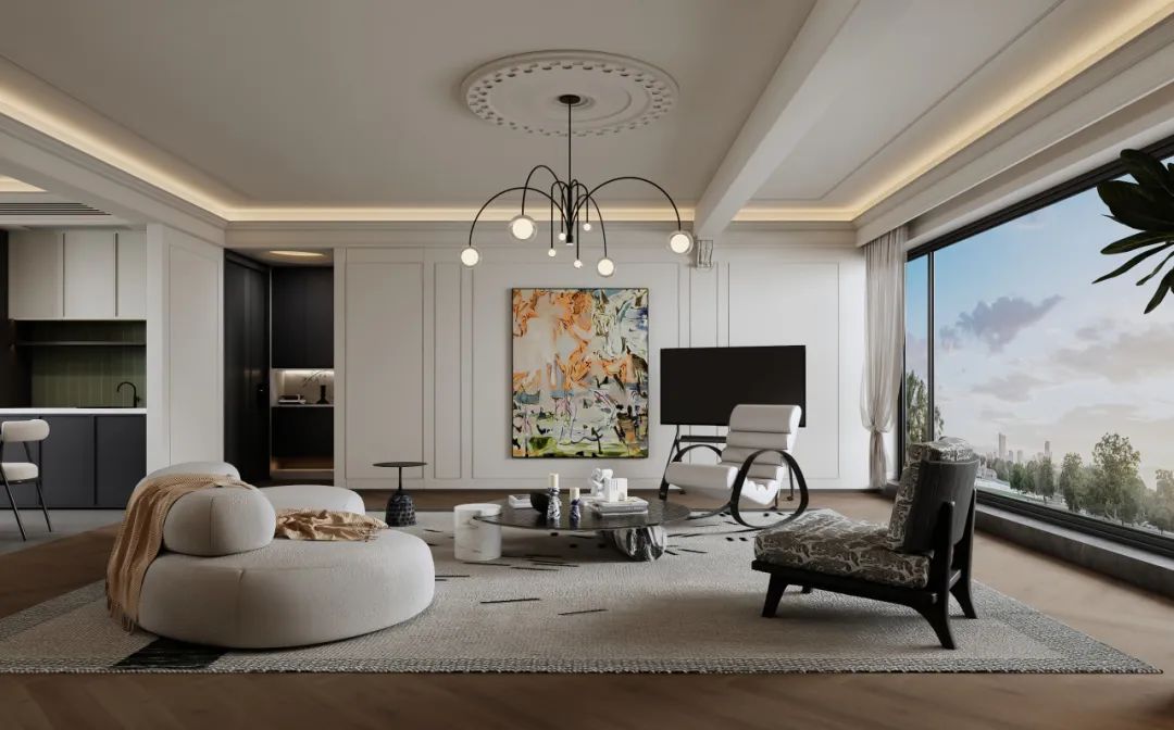 江山印 150㎡法式风住宅丨中国湖南丨纵向·空间设计-12