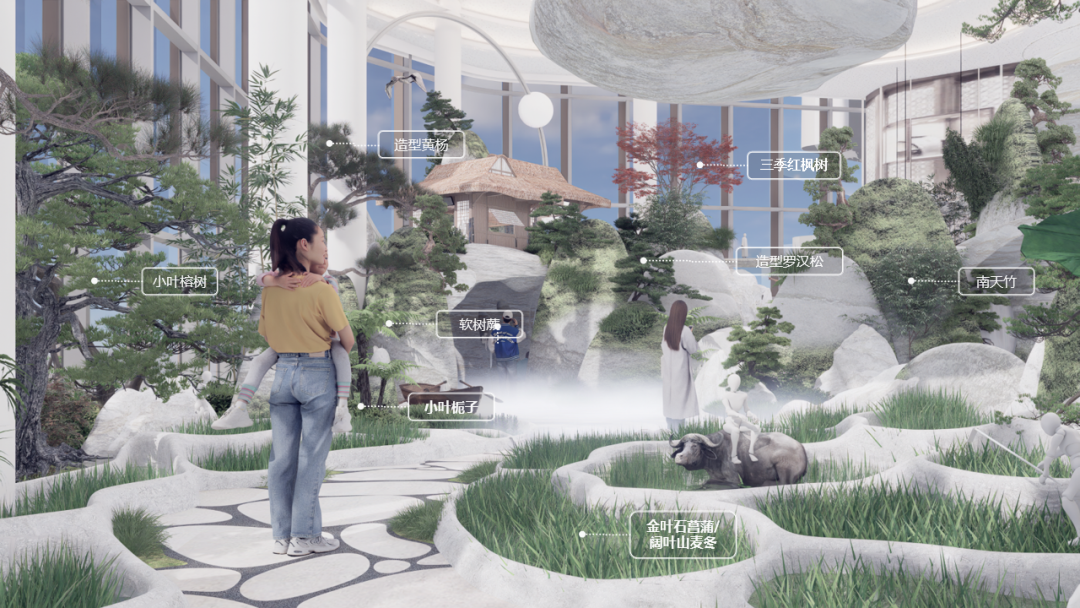 喜随作品|壶中胜境·商业中庭的科技国风微缩园林-277