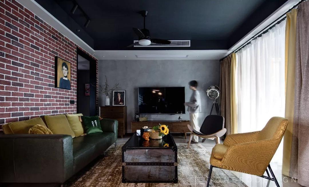 131㎡工业风精装房设计,演绎复古个性生活-4