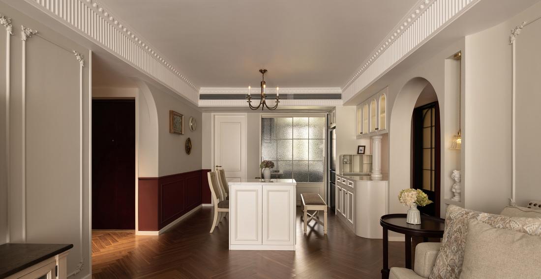 复古美式田园四室两厅设计-23