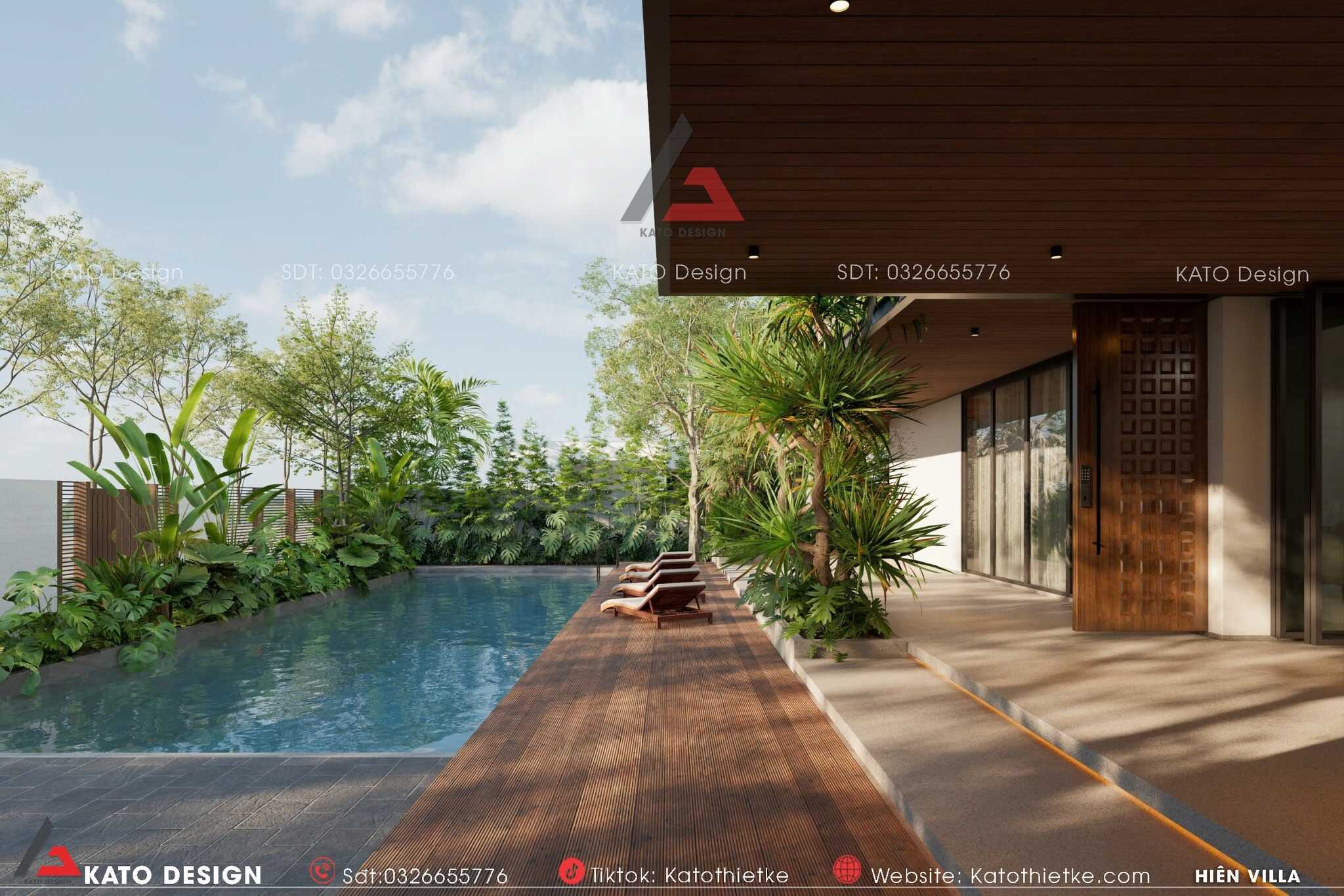 由于 Hiên 可能是人名、地名等特定名称，在没有更多背景信息的情况下难以准确翻译，这里只能保留英文形式，将 Hiên villa 直接表述为 希恩别墅（假设 Hiên 音译为 希恩 ，但不保证符合实际情况） 丨KATO Thiết Kế-5